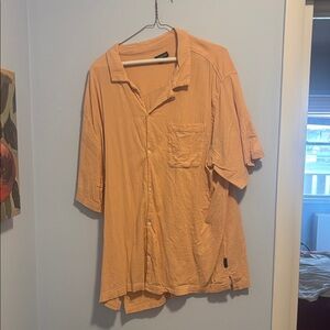 Men's Casual Button Down Shirt in Peach